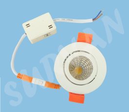 3W – LED COB Tiltable Spot Light (Deep) – WH
