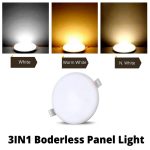 15W LED – Panel Light – 3 IN 1 -Squ/Rou