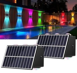 8Way – Solar Wall Light RGB (Non Warranty)