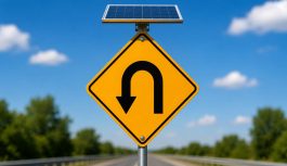 Solar U Turn warning post