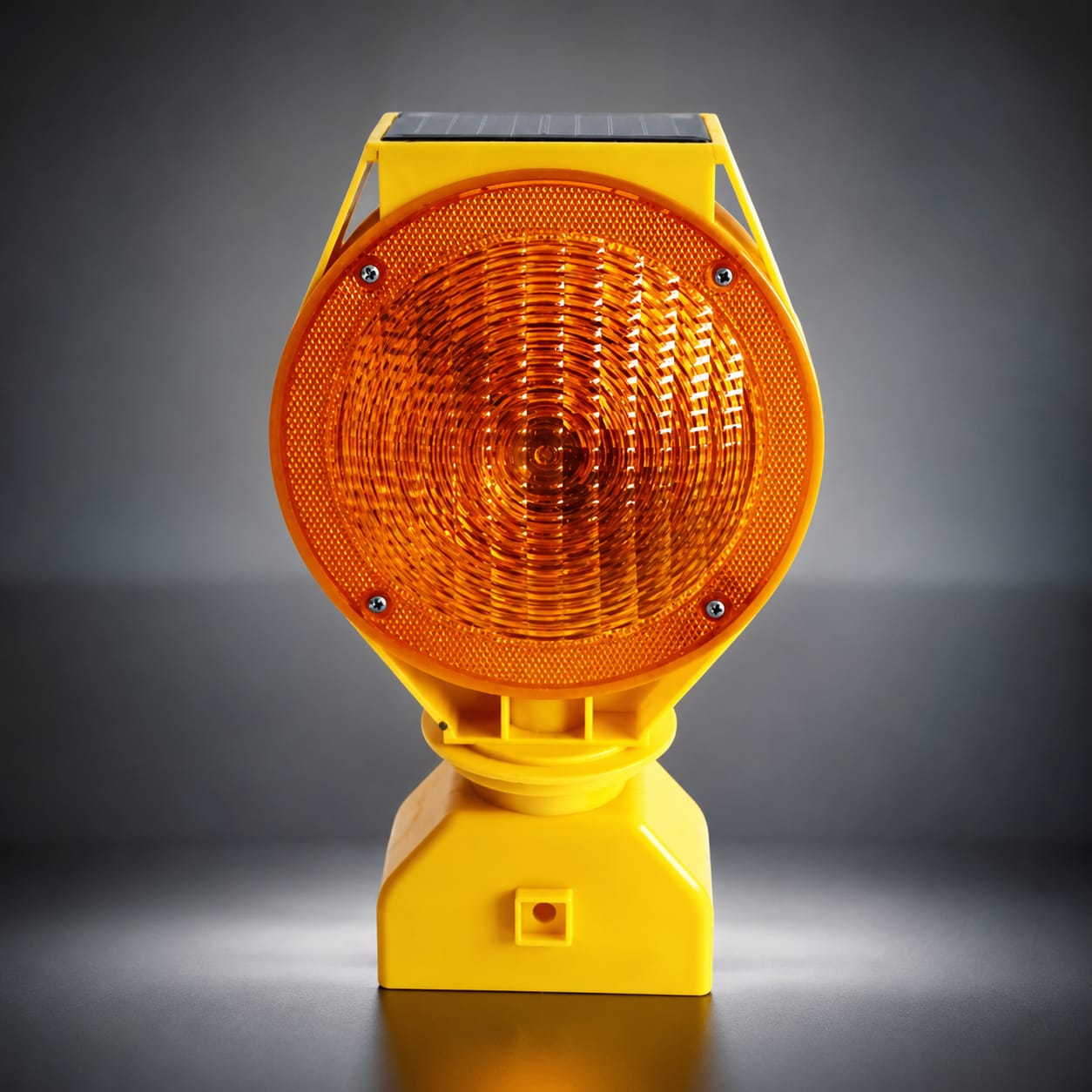 solar-yellow-warning-post